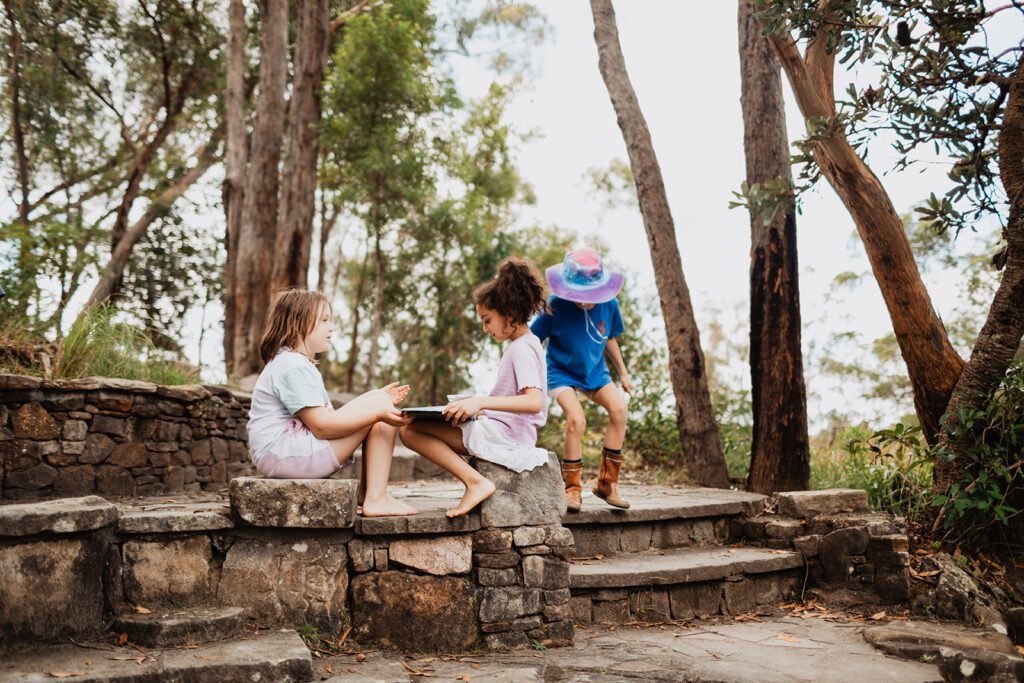 Students have the choice to enjoy learning outdoors.
